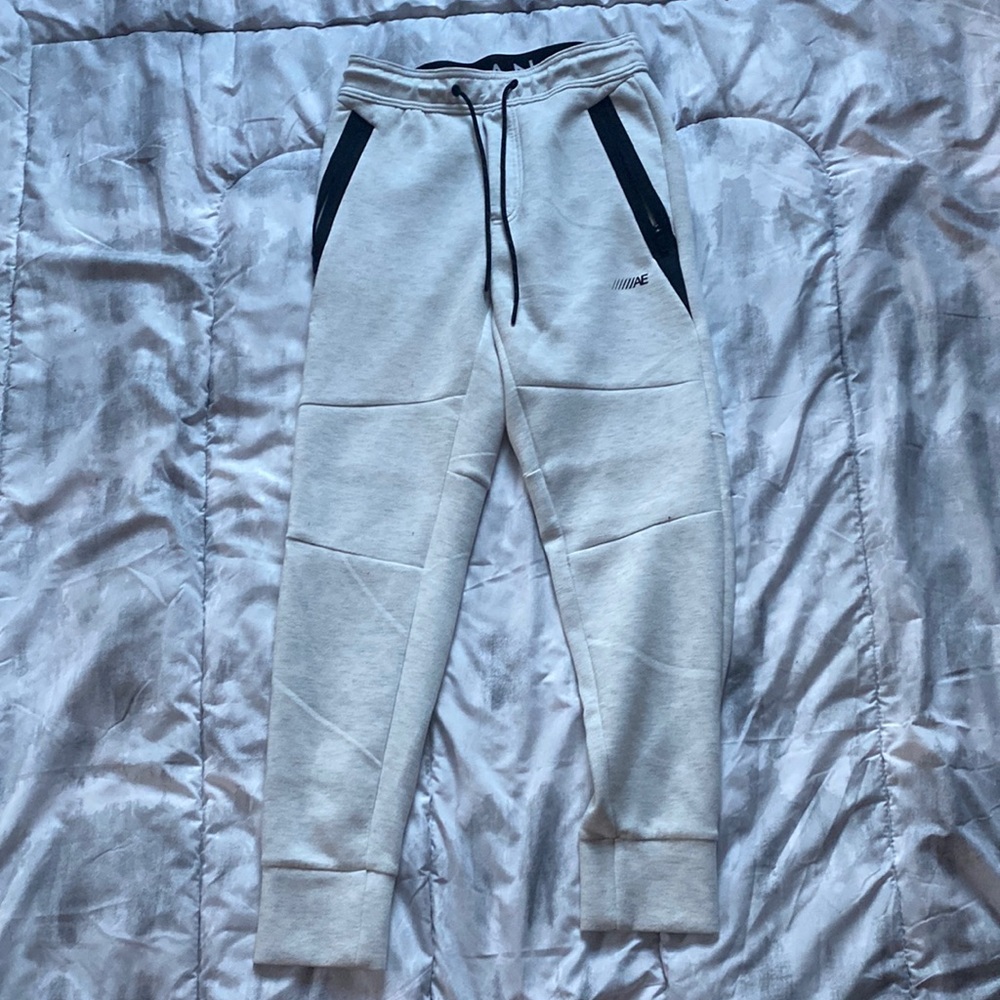 white mens joggers runs like a small